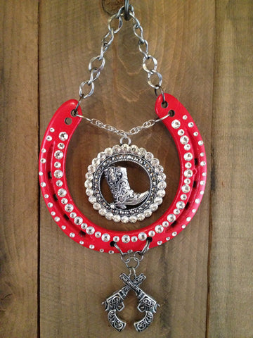 Luck Adorned Red Hot Lucky Horseshoe